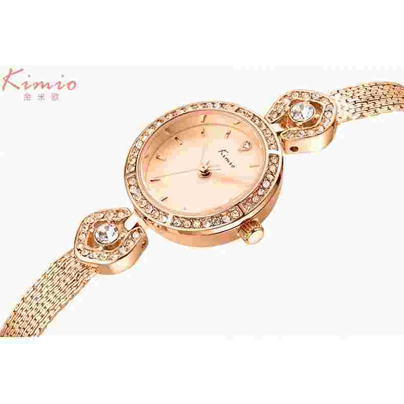 Kimio KW6118 Gold Steel Wrist Watch with Classic Glitter