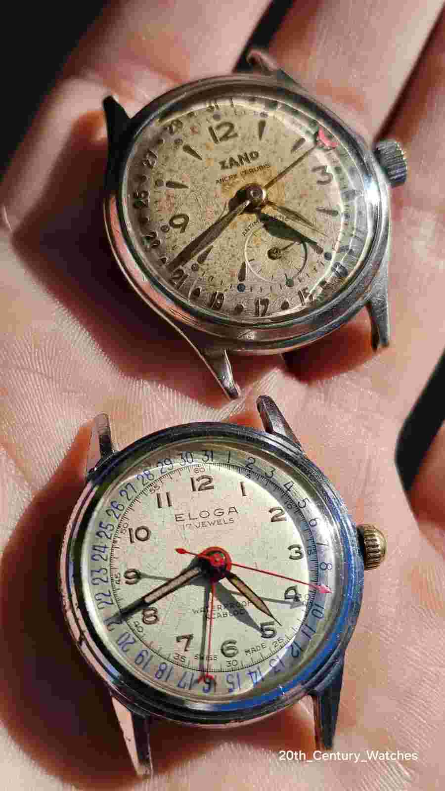 Vintage Date Pointer Calendar wristwatches Montres Orologi Armbanduhr