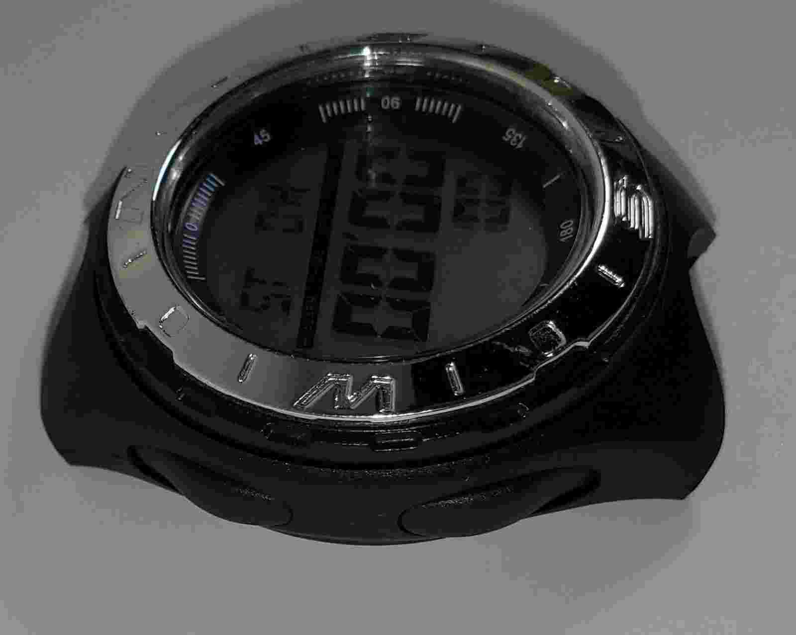 Athletic Works AW205 354 Water-Resistant (350 FT) Wristwatch Black/Silver