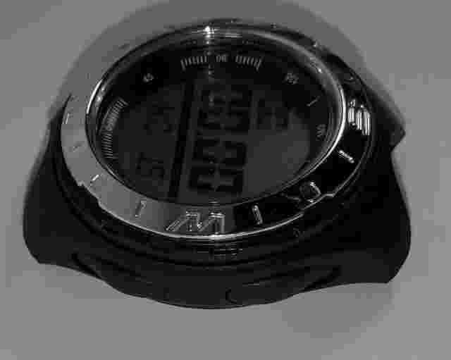 Athletic Works AW205 354 Water-Resistant (350 FT) Wristwatch Black/Silver