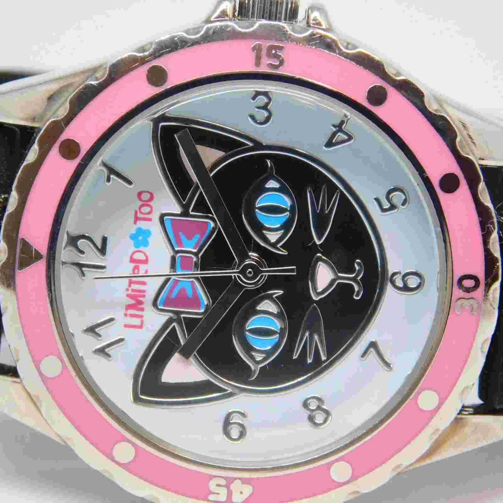 LIMITED TOO LMT90053KL Cat Pattern Quartz Analog Women's Watch New Battery
