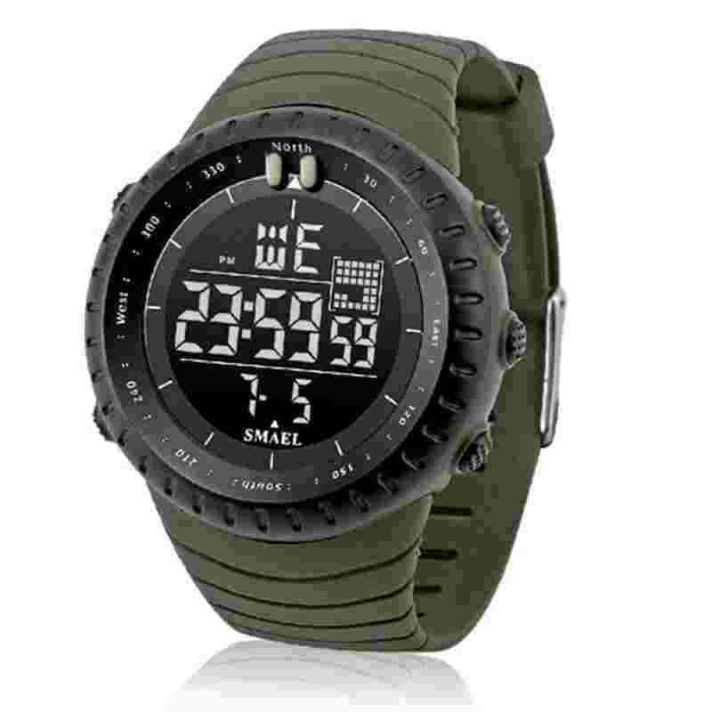 SMAEL 1237 Fashion Multi-function Silicone Band Sport LED Watch