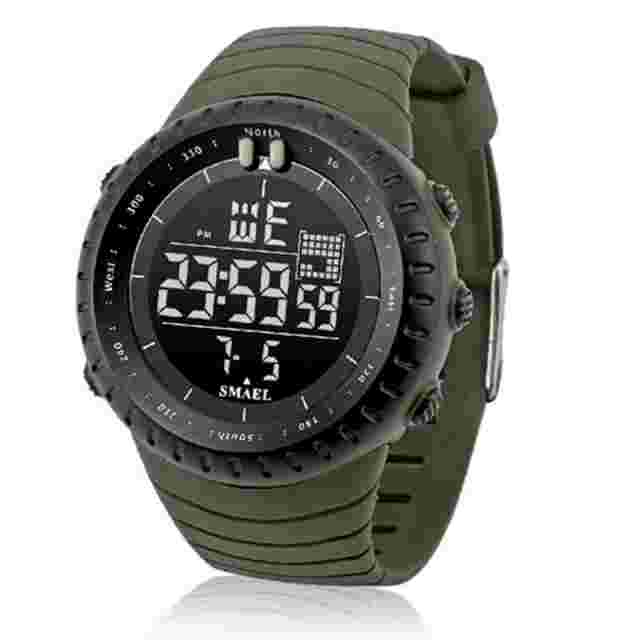 SMAEL 1237 Fashion Multi-function Silicone Band Sport LED Watch