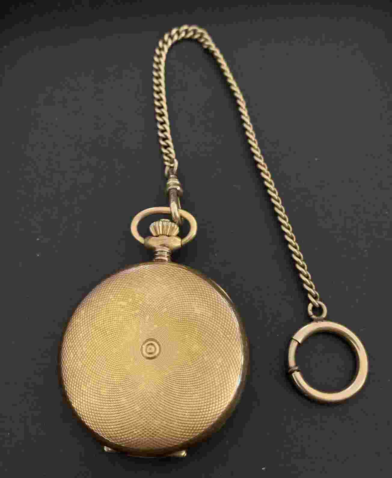 Vintage Nastrix Pocket Watch - Gold filled Simmon chain