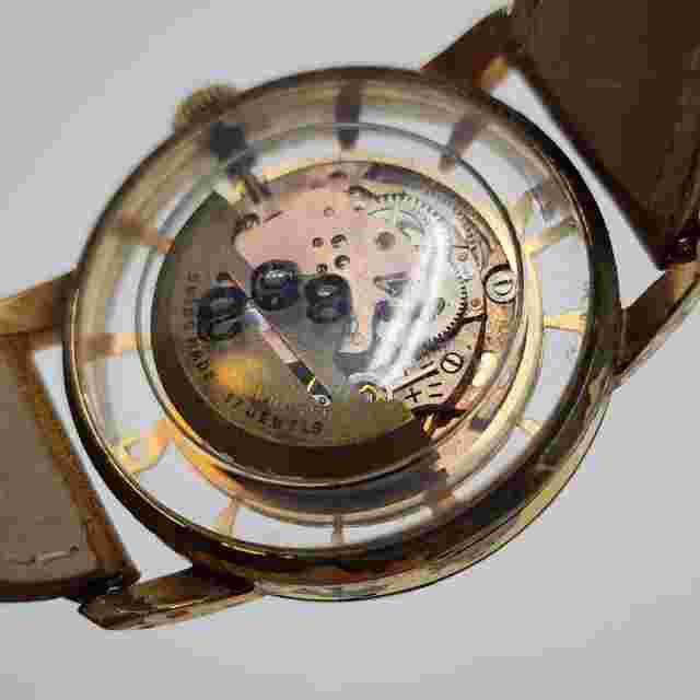 Vintage Alpha Swiss Made Automatic Skeleton See Through Watch New Band