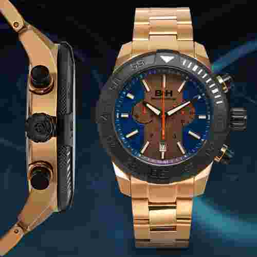 Brandt & Hoffman Swiss Chronograph Butler Mens Watch / RETAIL: $1,665 - 2 Colors