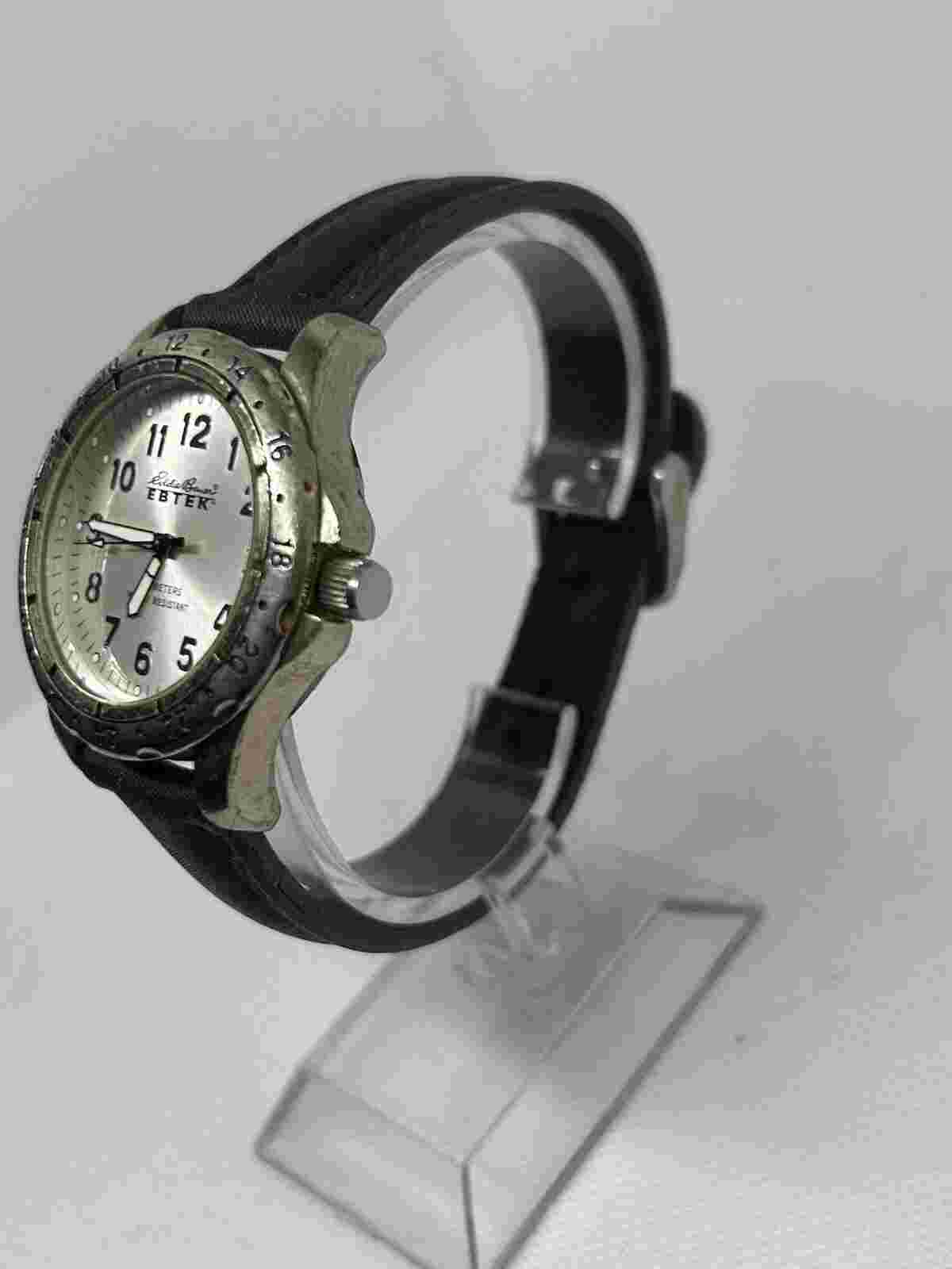 Eddie Bauer EBTEK #0087 Leather  Band Quartz Analog Men's Watch