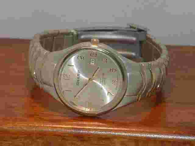 Sharp Mens Watch SHP1012 Watch Two Tone Case Band Date Analog Quartz