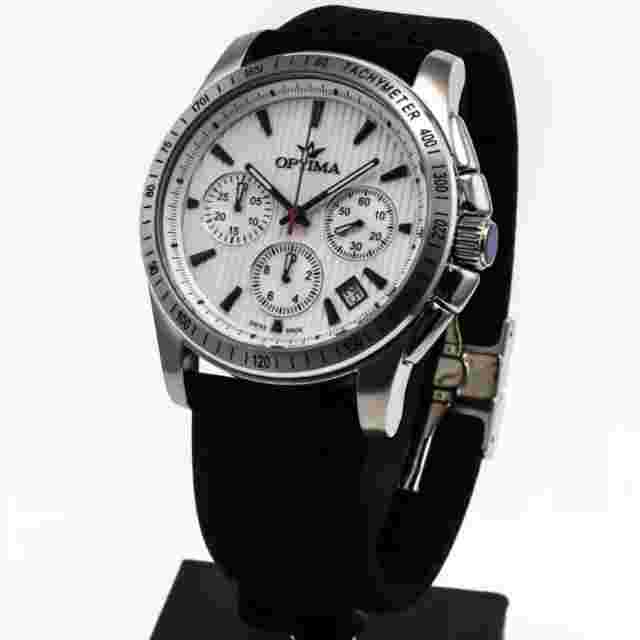 Optima • 48.15mm •  Swiss Chronograph Watch • Date • WR50M • Ronda • OSC377-SX-1