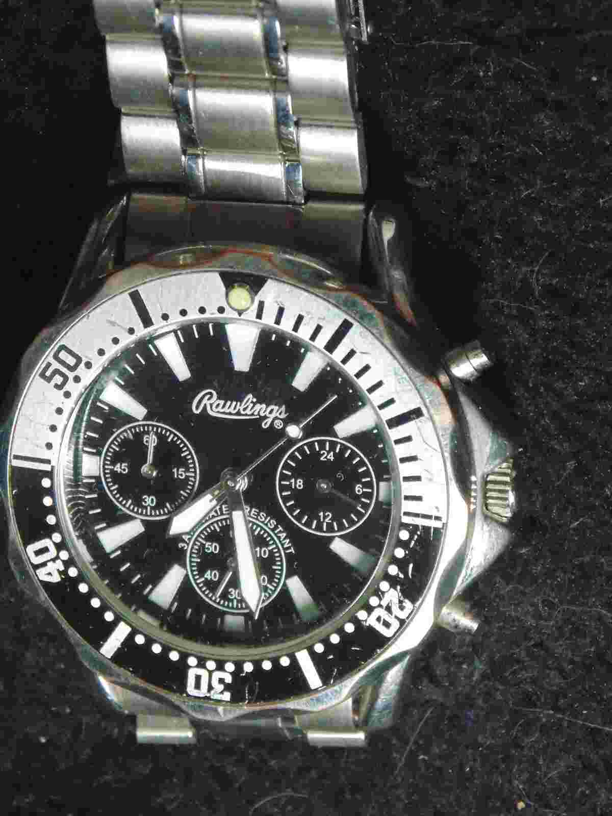 vintage Rawlings black dial mens wrist watch.pre owned