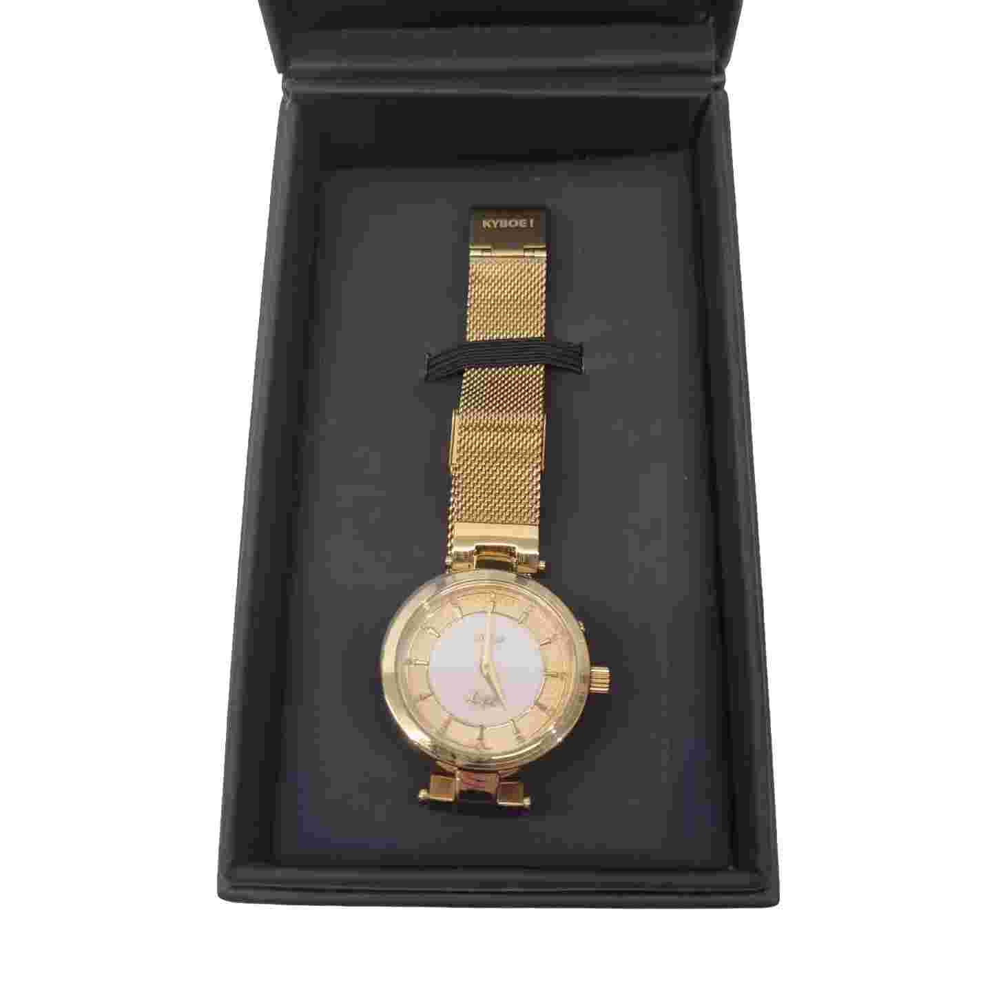 KYBOE! Lago Gold Diamante Studded LED Watch Gold Strap Gift Boxed - New