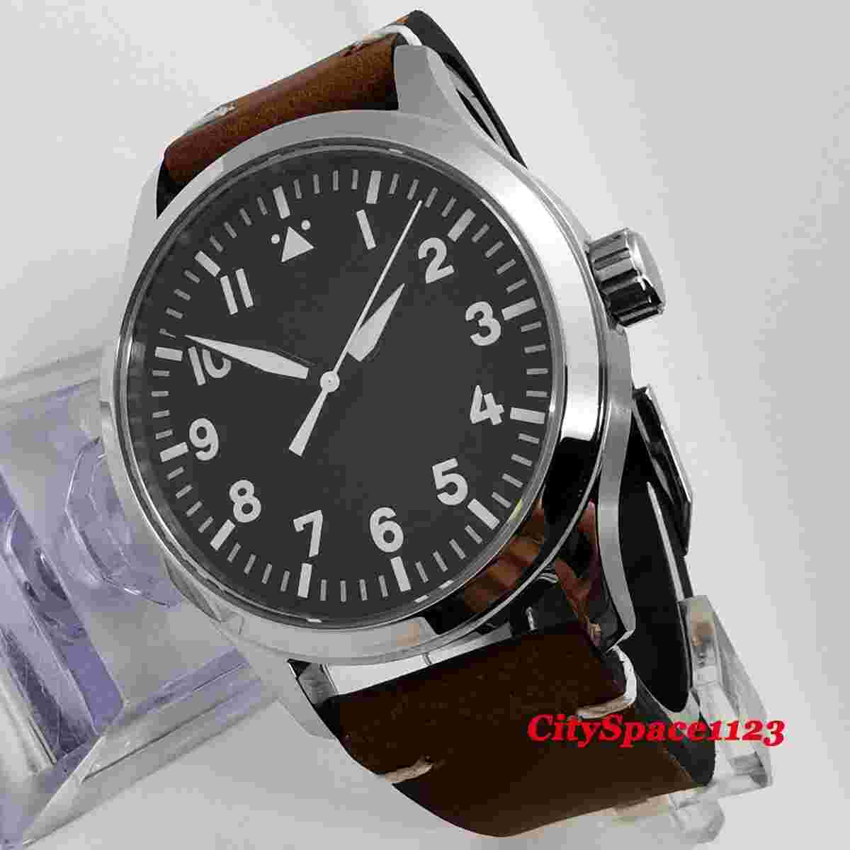 42mm Corgeut sterile dial luminous sapphire glass mechanical automatic men watch