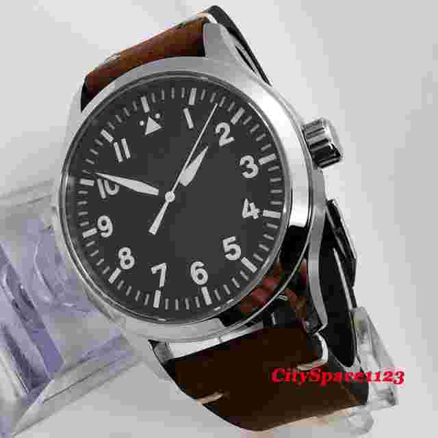 42mm Corgeut sterile dial luminous sapphire glass mechanical automatic men watch