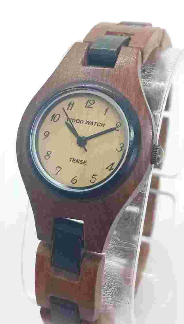 Tense Wood Watch, Women's, Cherry Wood, 27 mm, Canadian, Quartz, New Battery