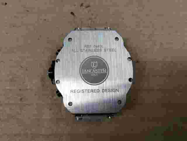 LANCASTER 0440L ROBUSTO MEN'S CHRONOGRAPH QUARTZ WORKS MISSING SCREW NO BAND