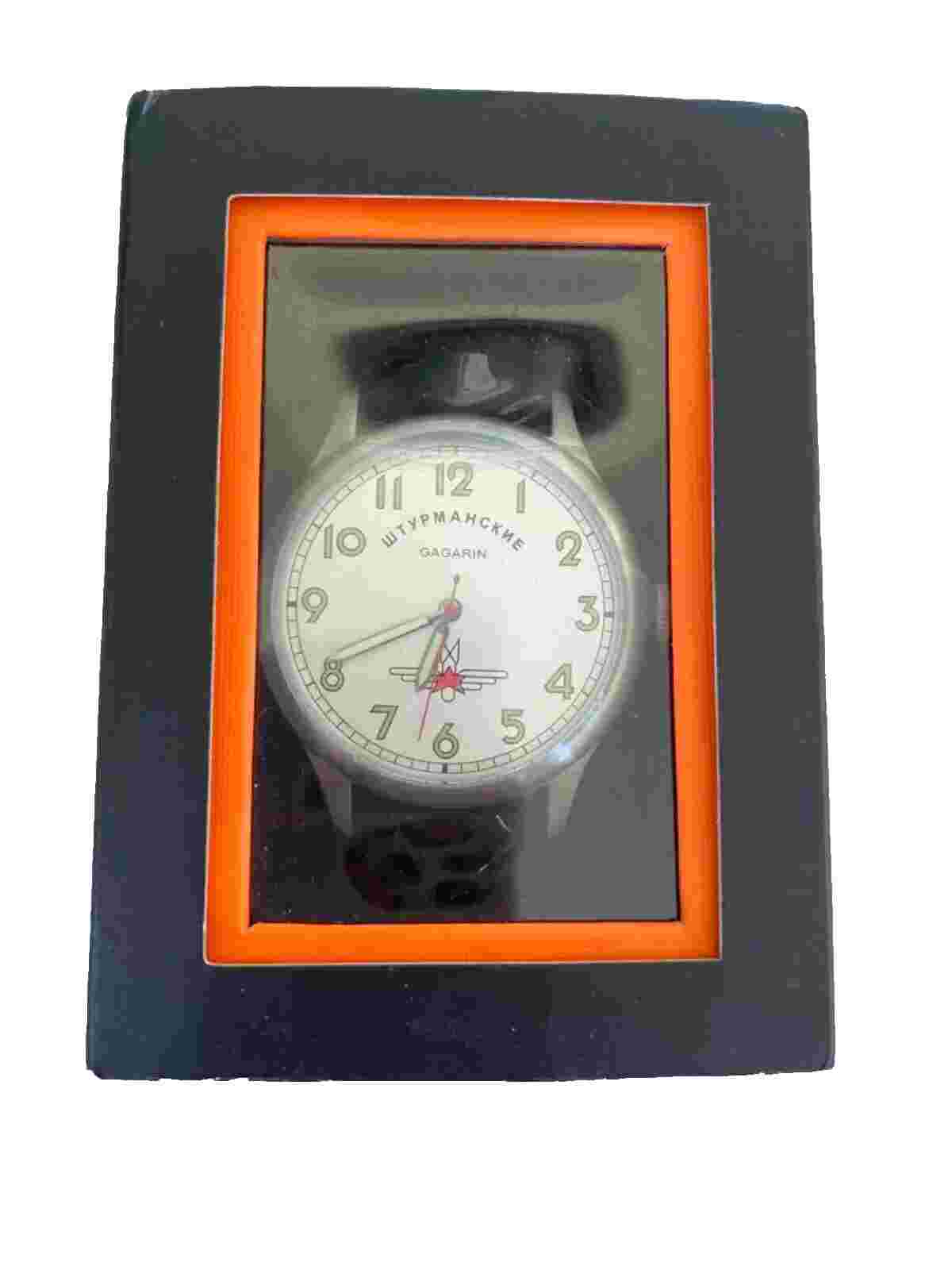 Sturmanskie Yuri Gagarin Commemorative Black Strap Mens Watch STW1306G5