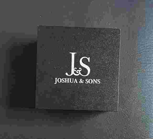 Joshua & Sons silver Genuine paved Diamond bezel Chronograph black Leather Watch
