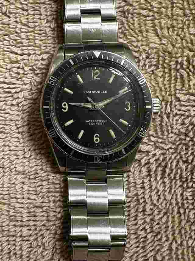 Caravel Devil Diver Watch Bulova Vintage 666