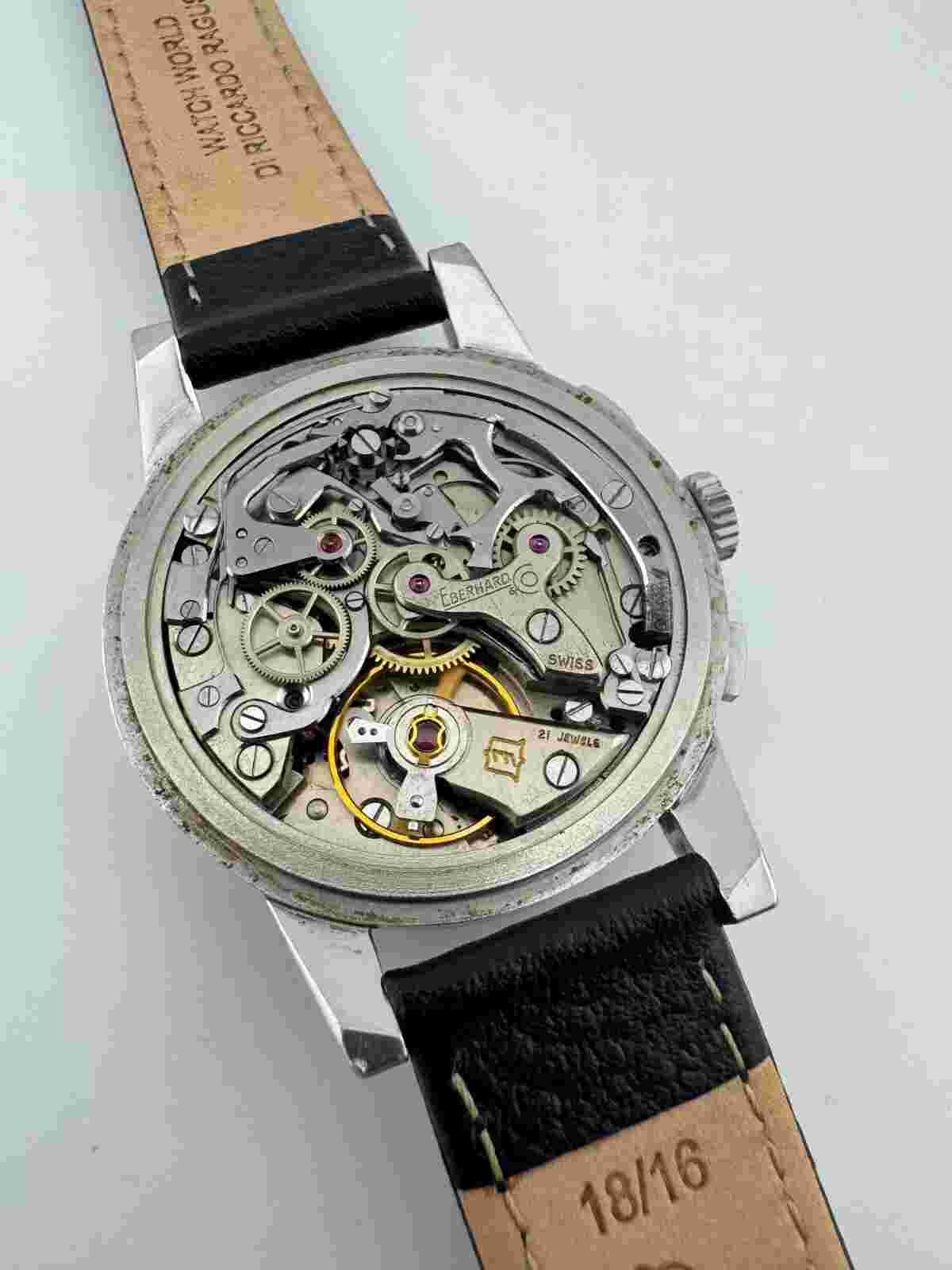 Eberhard 31500 Chronograph Contodat Acier Inox Unpolished Calibre Manifacture
