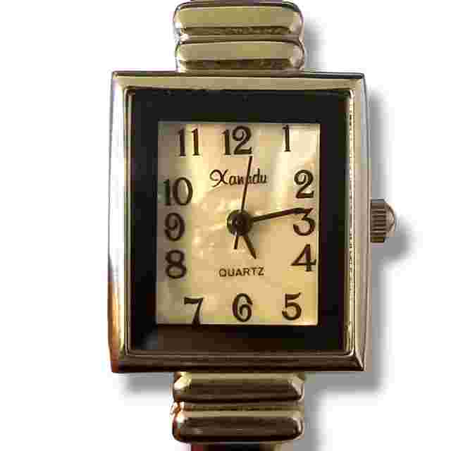Xanadu Women's Silver Tone Cuff Stainless Steel Quartz Watch Japan Movt