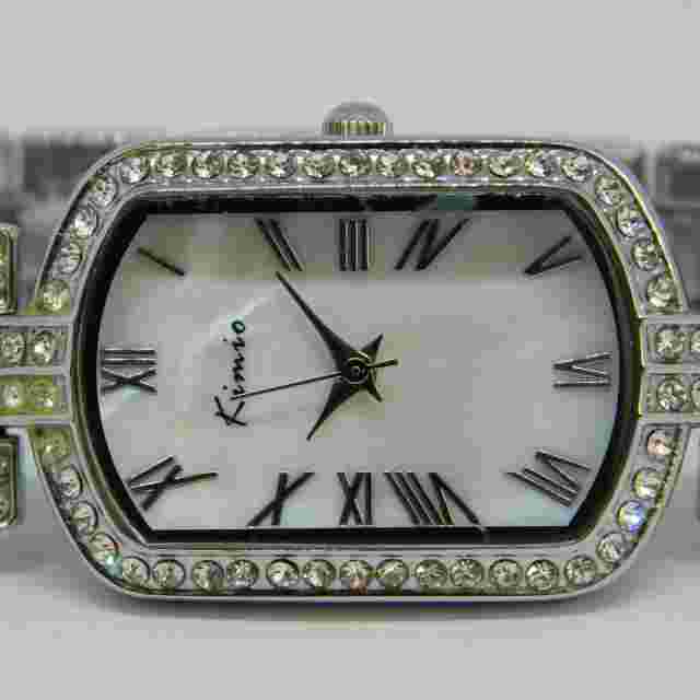 Kimio KW6001S-S Silver Tone Quartz Analog Women's Watch Sz. 6" New Battery