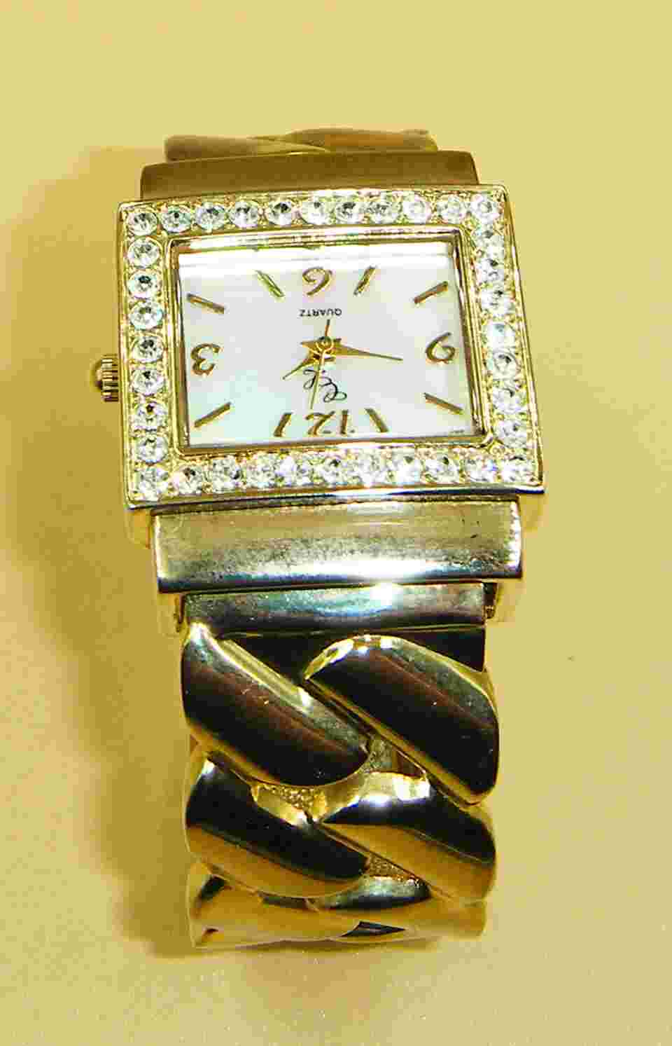 Colleen Lopez Women’s Watch Bangle Band Mother of Pearl Face