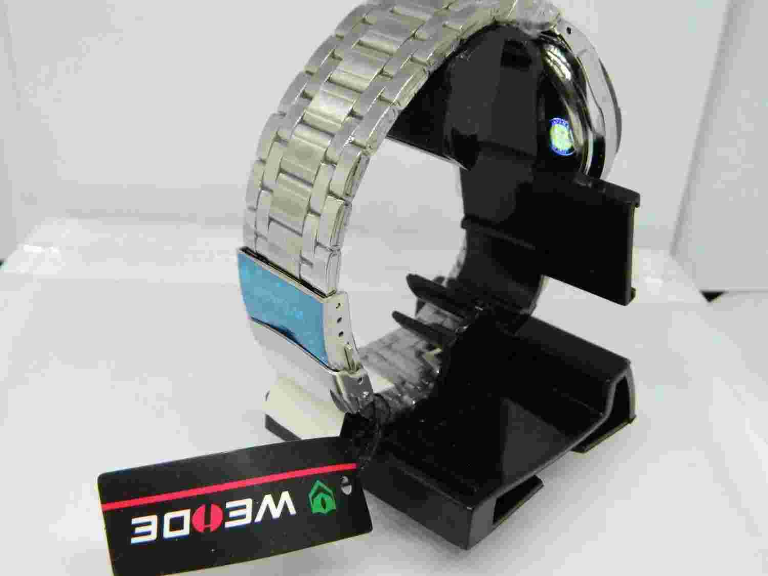 Men's Weide Sport Silver Dial Watch on Stainless Steel Bracelet 30 ATM Boxed