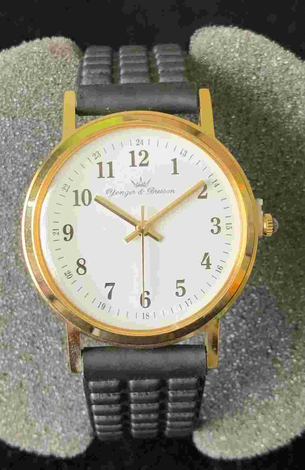 NEW Yonger & Bresson Qvartz Women watch Silicone Bracelet size 34 mm