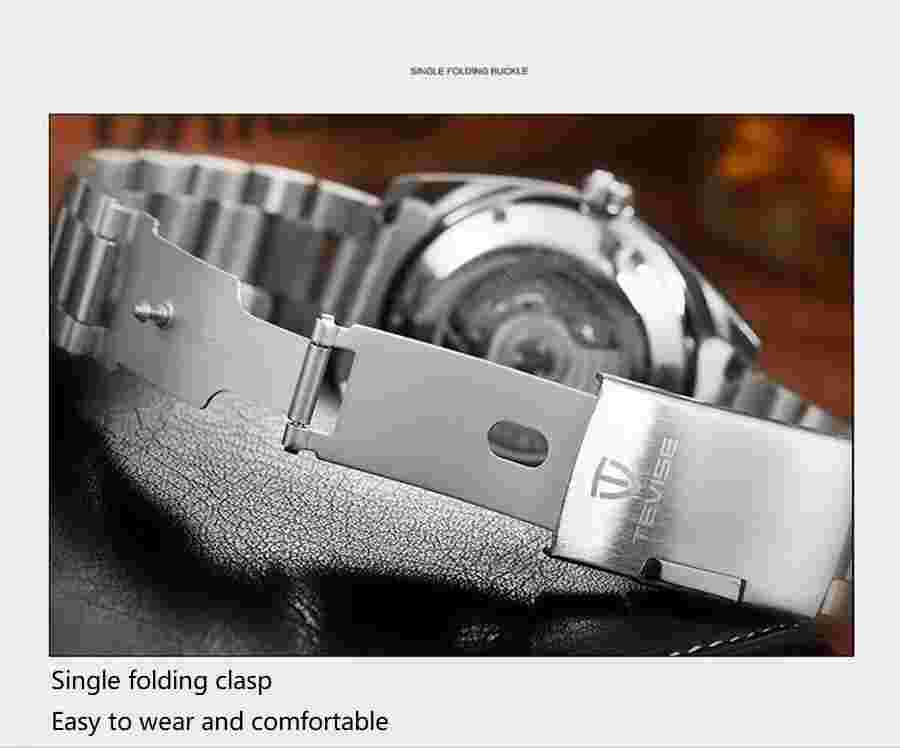 TEVISE Quartz Stainless Steel Sports Watch Various Colours