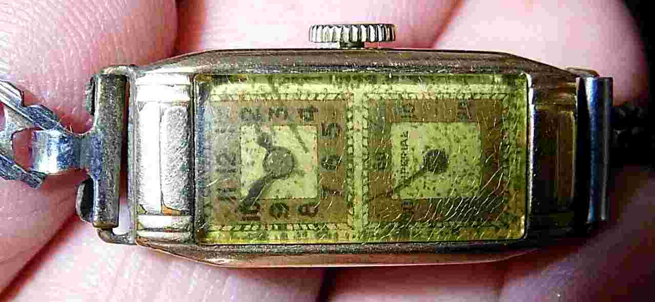 Imperial Ladies Doctors Wrist Watch Double Dial 15 Jewel Swiss Movement Running