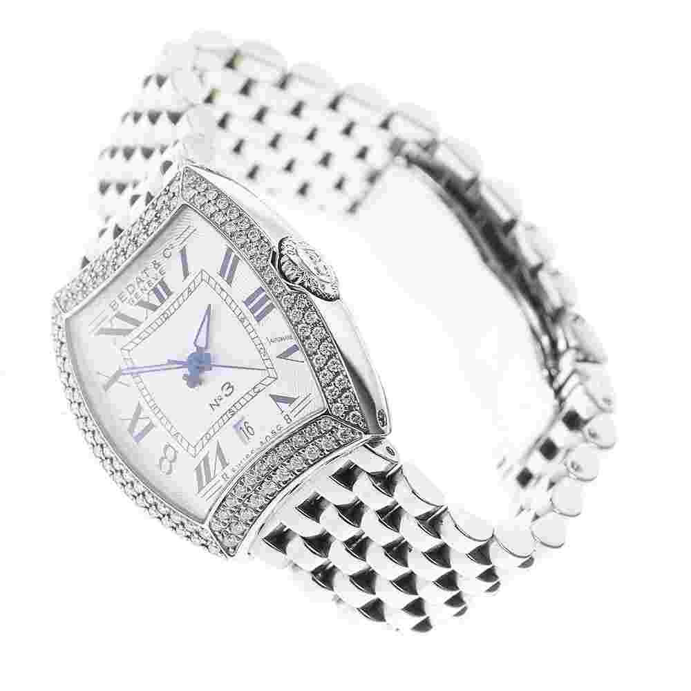 BEDAT&Co No.3 314 Diamond Bezel Silver Dial Automatic Ladies Watch_817537