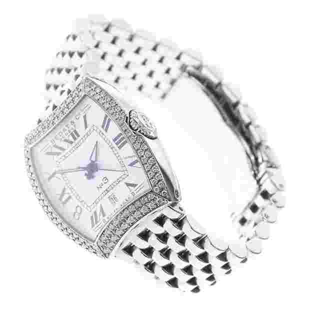 BEDAT&Co No.3 314 Diamond Bezel Silver Dial Automatic Ladies Watch_817537