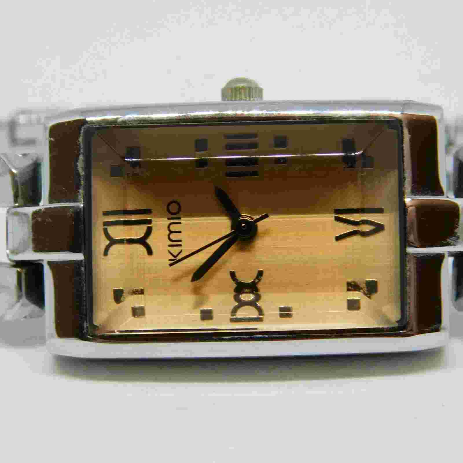 Kimio X468L Silver Tone Quartz Analog Ladies Watch Sz. 6"