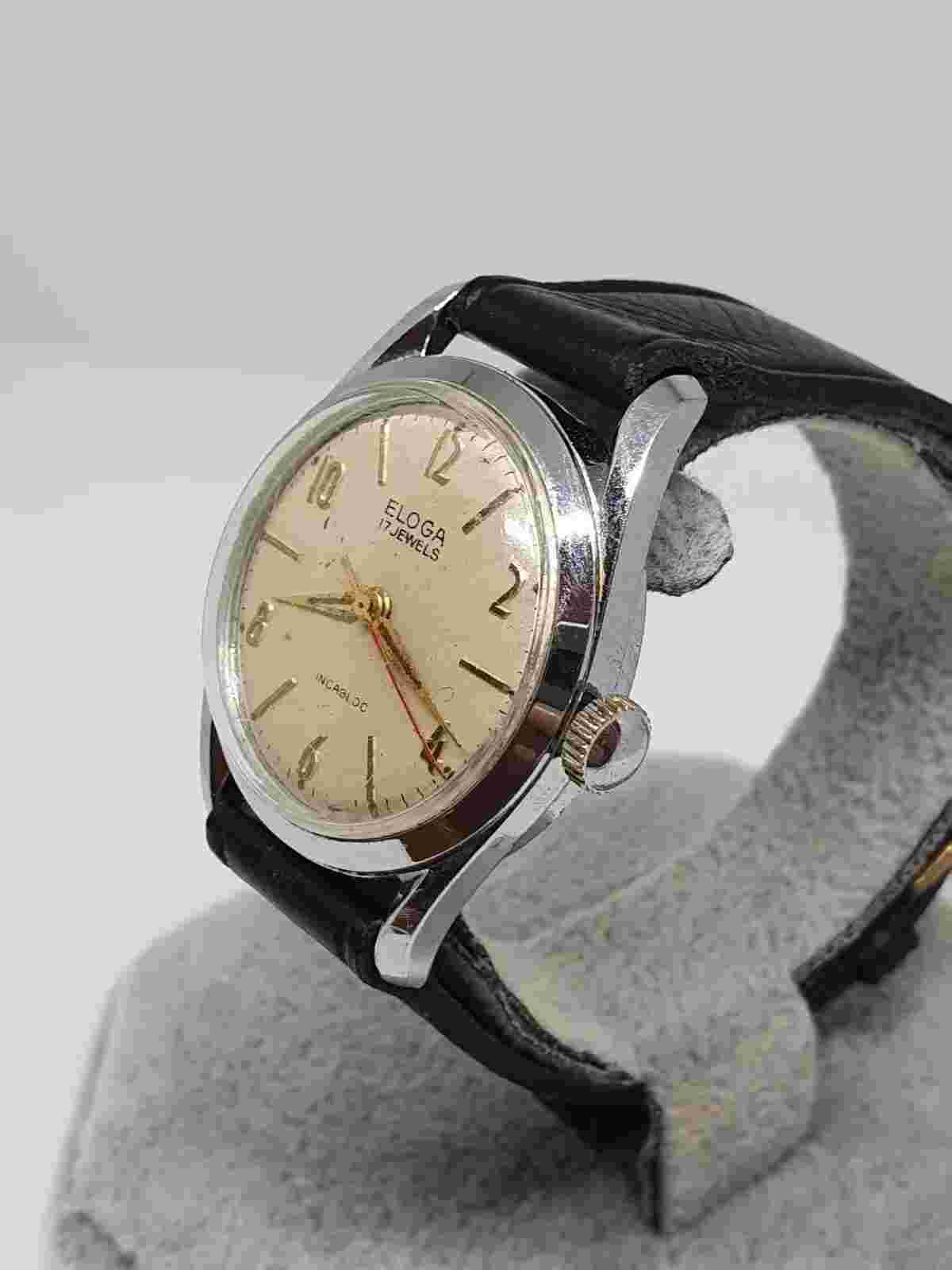 Vintage Eloga manual wind unisex wristwatch 17 jewels