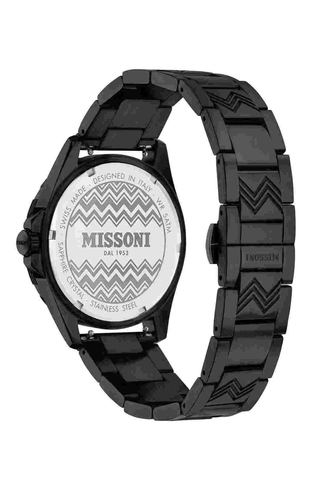 Missoni Black Mens Analogue Watch Gmt MW1I00523