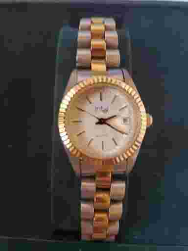 Ladies INTEL Company Watch Vintage Montreux Jostens  Two Tone  Needs Battery