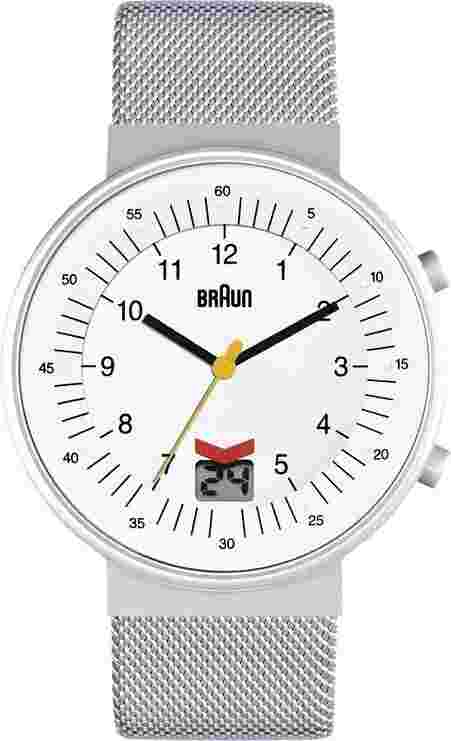 BRAUN BN0087WHSLMHG Silver White / Quartz Men's Wrist Watch