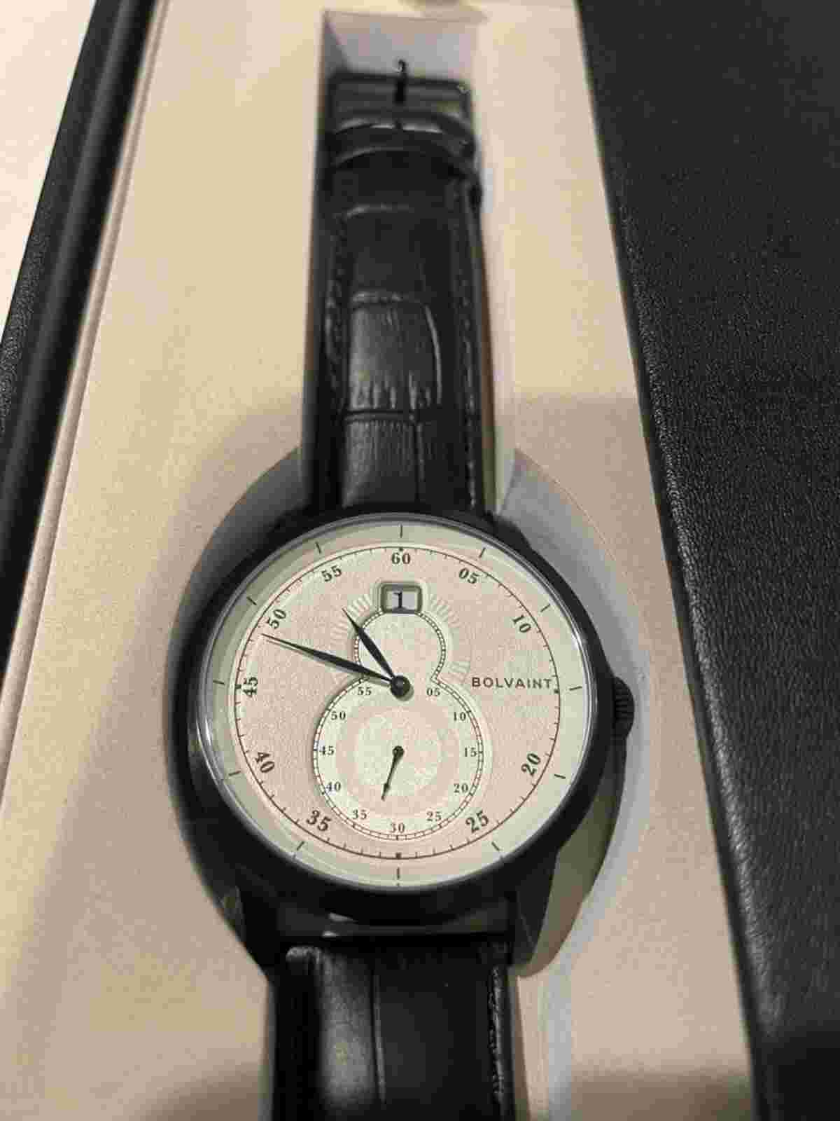Bolvaint Men's DESIGNER Mallory Blanc in Onyx Black Watch - Retail