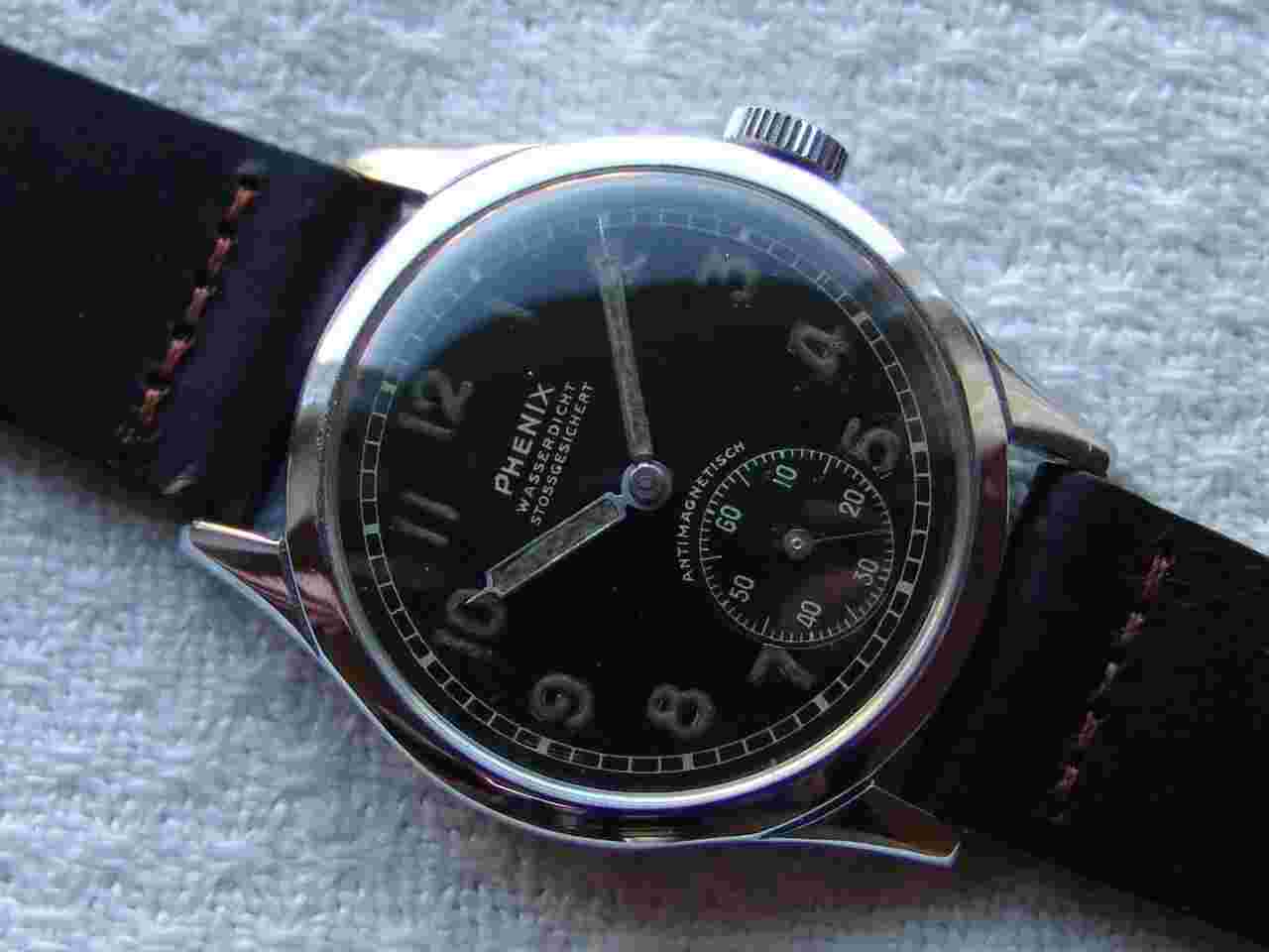 Men's WWII PERIOD 34mm PHENIX for GERMAN DH MILITARY GOOD CONDITION WRISTWATCH