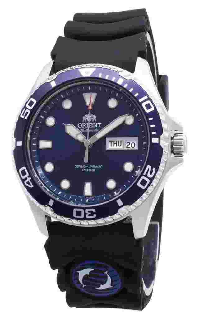 Orient Ray II 42mm Stainless Steel Case Black Rubber Strap Men's Watch - FAA02008D9