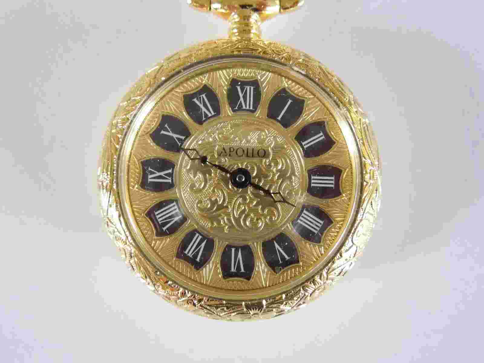 Apollo Pocket Watch Pendant Watch Chain Watch Manual Wind. Runs!