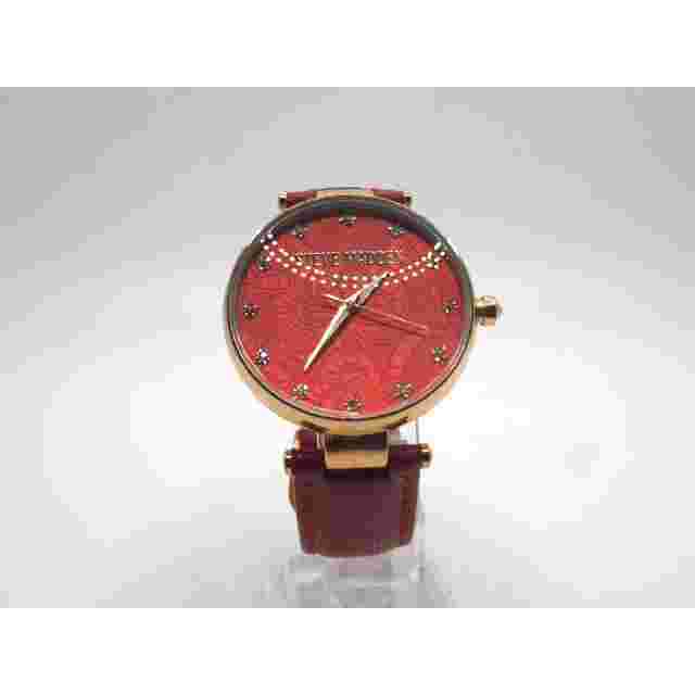Steve Madden Quartz Watch New Battery Red Band And Dial 35mm