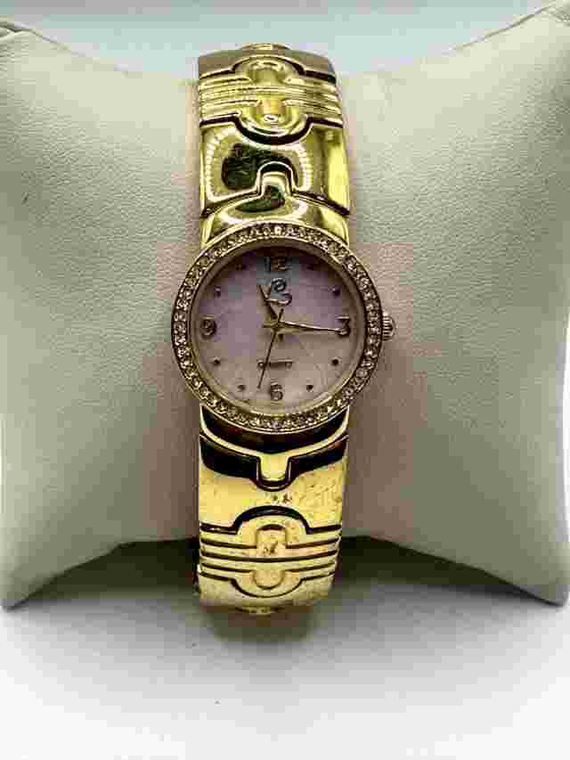WOMENS COLLEEN LOPEZ GOLDTONE  WRISTWATCH