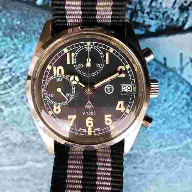 Ollech & Wajs V7765 Military Chronograph Men's Wristwatch