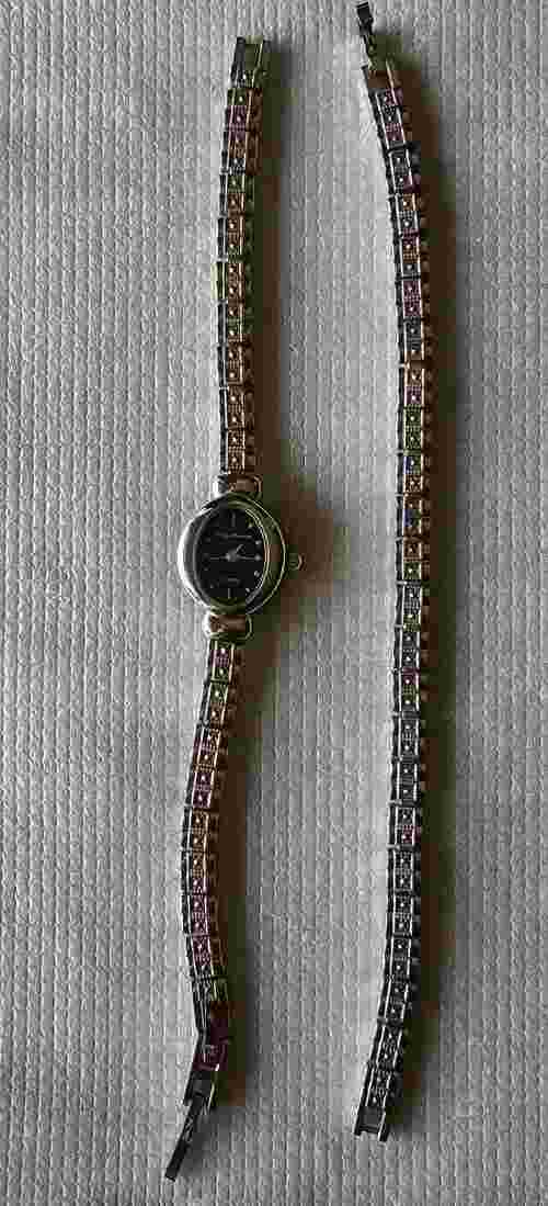 Philip Mercier Ladies Silver Tone  Watch & Bracelet Set - Boxed