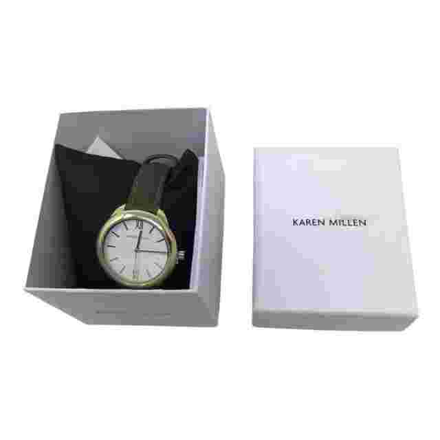 KAREN MILLEN SKM015NG Leather Strap Watch