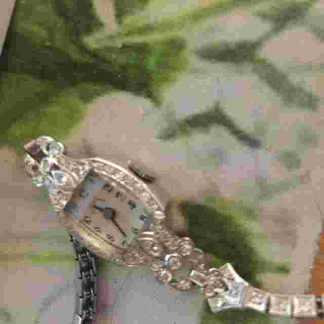 14K Ladies Vintage MATHEY-Tissot  Wrist Watch, w/ diamonds- belong to a model