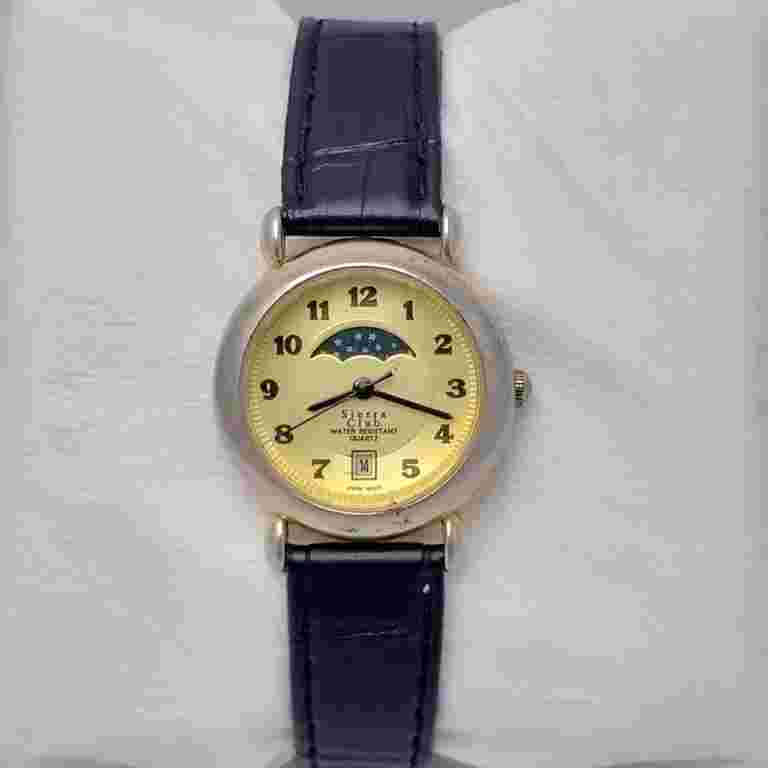 Sierra Club 912-00 Moon Phase Quartz Vintage Women’s Watch