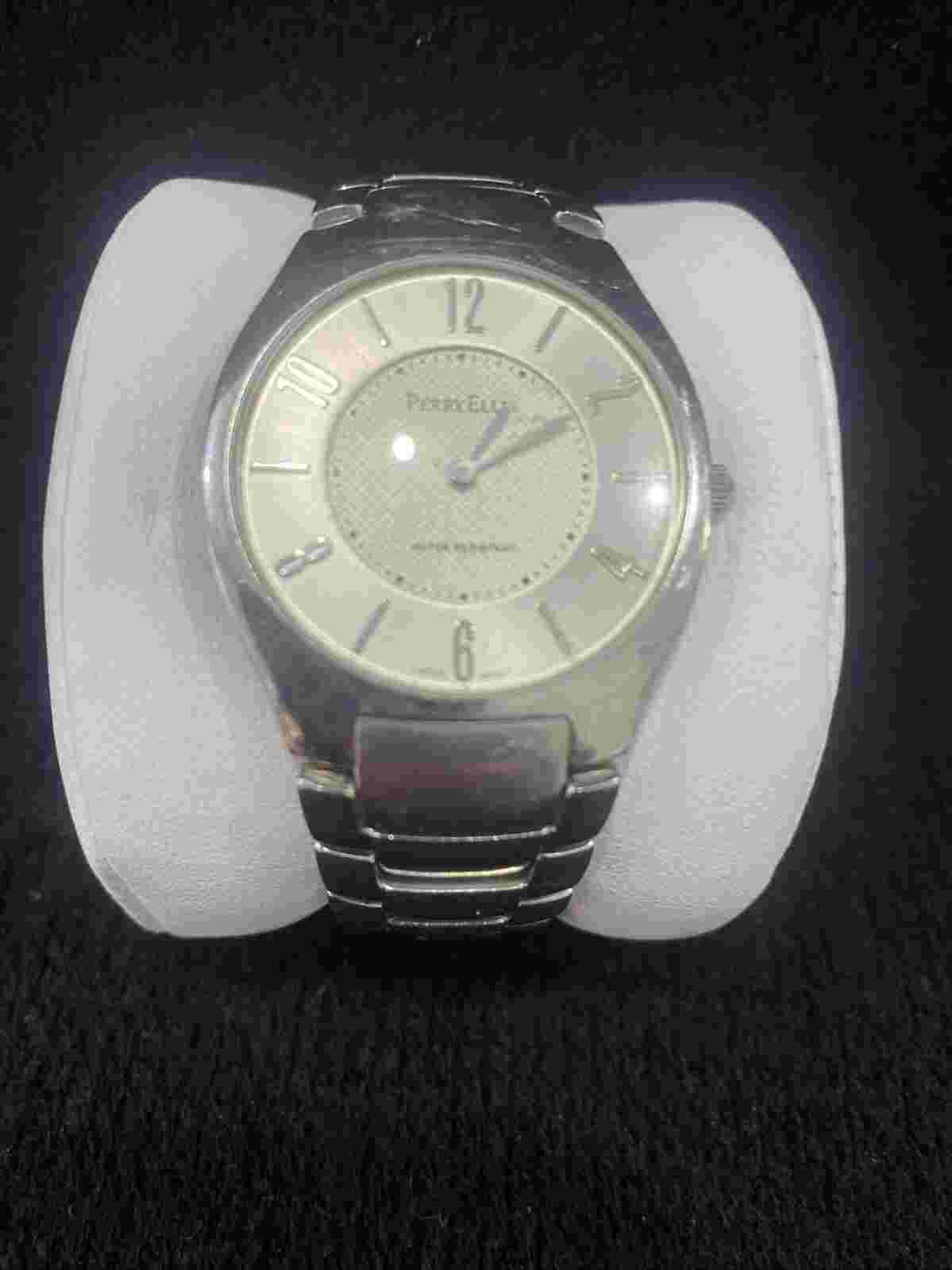 Perry Ellis Men's Slim Line Watch Water Resistant - APE 8031 - Stainless Steel