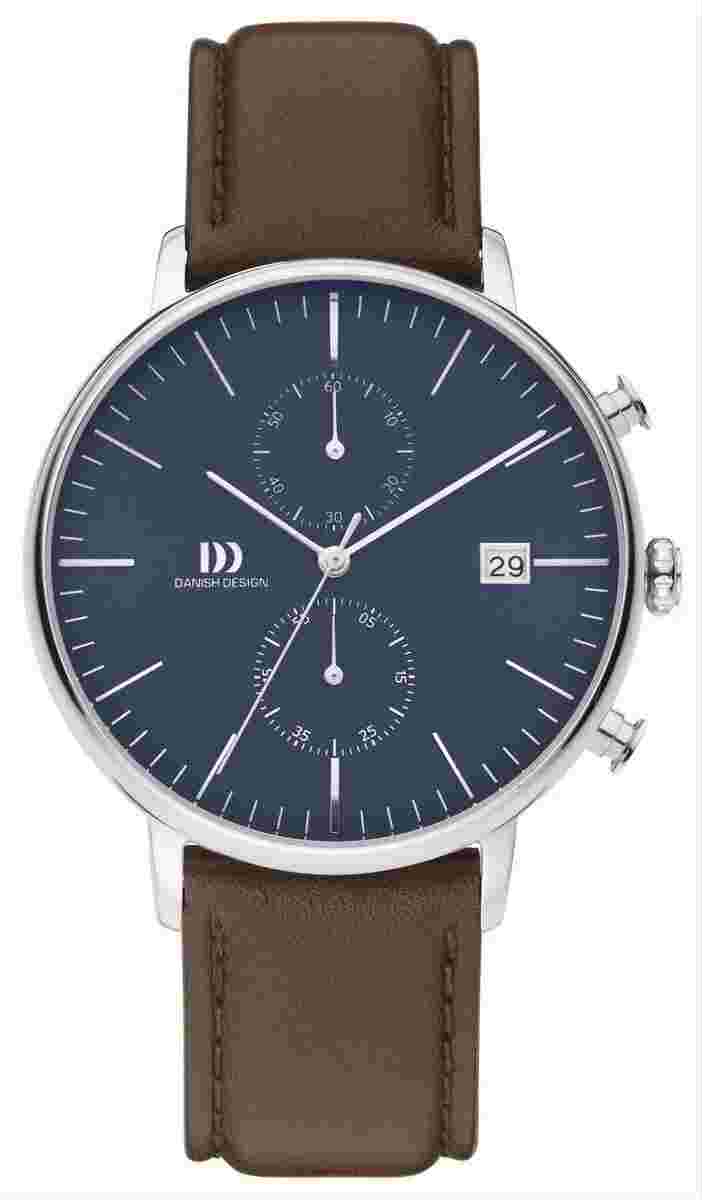 Danish Design Mens Tidlos Koltur Chrono Watch - Brown/Blue